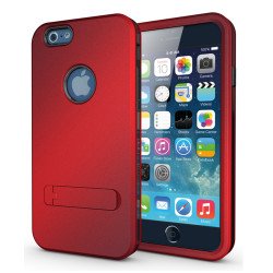 Apple iPhone 5 5S Strong Armor Hybrid with Stand (Red)